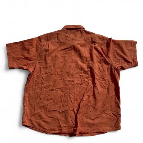 Men's Wrangler Rust Button-Up Shirt - Picture 3 of 3